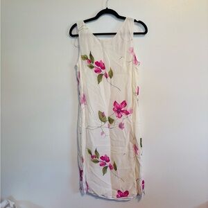 Allen R vintage white and pink floral dress, would be perfect for Easter.